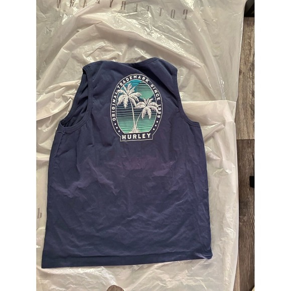 Hurley Tops - Hurley's Blue Men's‎ Tank size Large